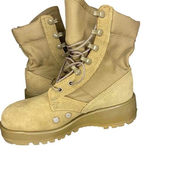 Rocky boots women’s 3.5 Army combat vibran tan high top made usa outdoors hiking - Picture 7 of 11